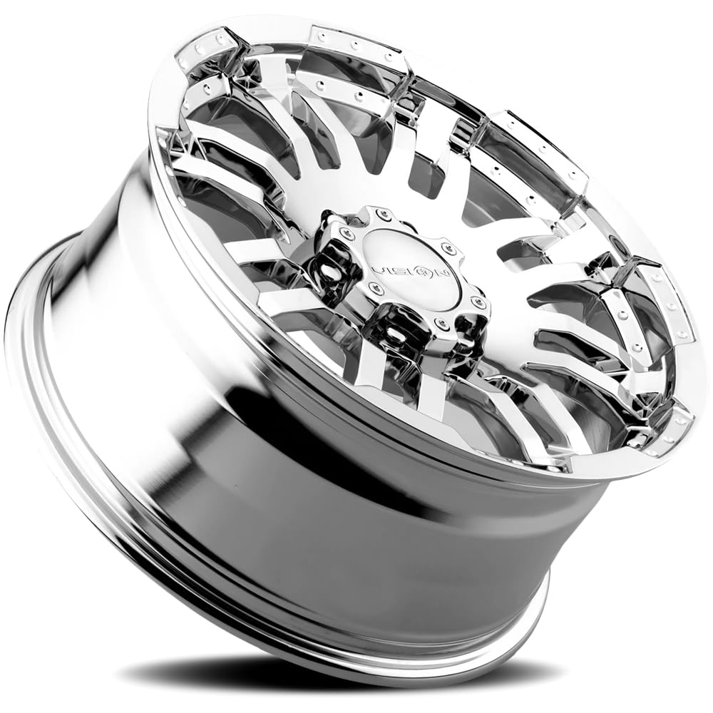 20 Vision Warrior Chrome Wheel / Rim 6x5.5 with a 18mm Offset and a 106.2 Hub Bore. Partnumber 375-2983C18