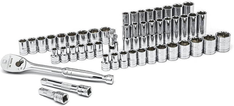 49 Pc. GEARWRENCH 1/2" Drive 6 Pt. Socket Set, Standard/Deep, SAE/Metric - 80700D