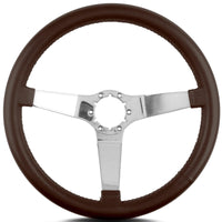 3 14" Polished Lecarra Standard Grip Brown Vette 63202