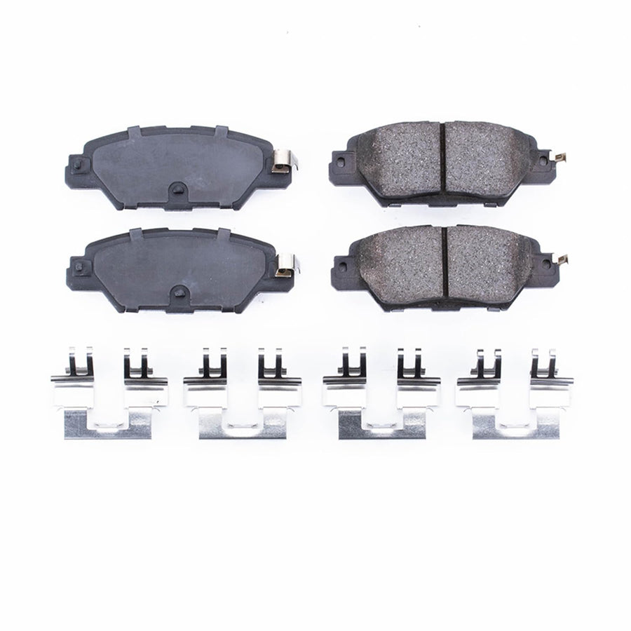 Rear Brake Kit Power Stop For Mazda CX-5 2016-25 - Ceramic Brake Pads With Installation Hardware, 17-1846