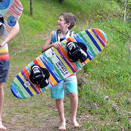RAVE Sports Impact Jr. Wakeboard and Youth Bindings Package for Kids, Teens, Young Adults for All Skill Levels; Easy to Learn and Use