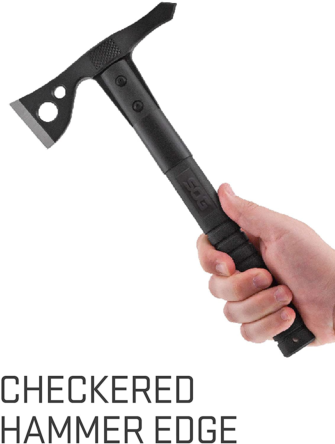 FastHawk SOG- Lighter, Faster, Agile Throwing Hatchet, Versatile Survival Tactical Axe for Competition Throwing and Camping, Hunting and Packing-Black (F06TN-CP)