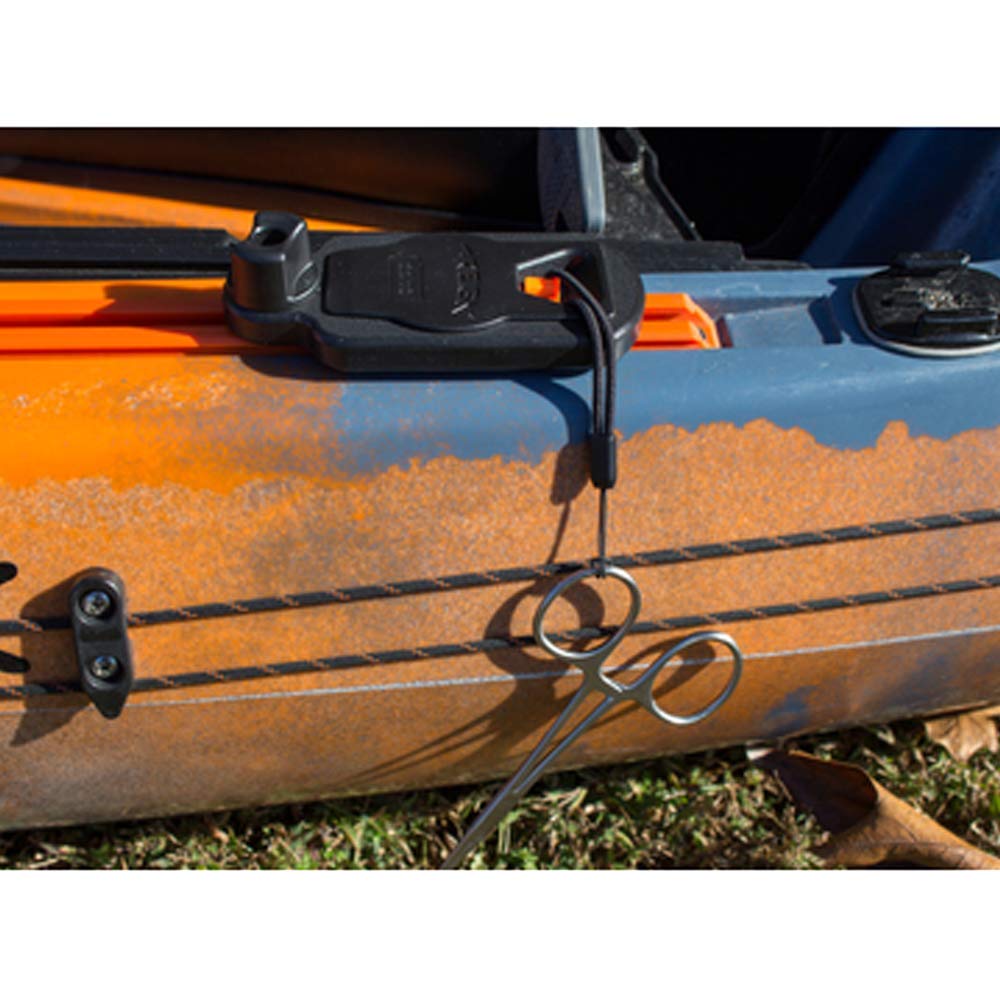 Track Mount YakAttack Retractor | 36" Kevlar Cord with Removable 4" Tether | Gear Safety System for Kayaks | Fits GearTrac & MightyMount | Yak Attack USA-Made