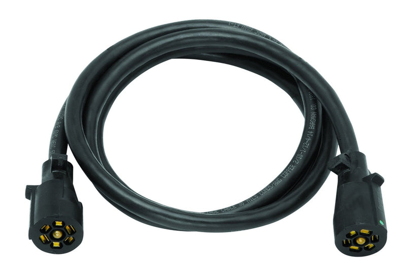 Double Ended Bragman 7-Way Molded Trailer End Connectors with 8-Feet Cable