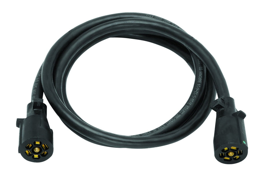 Double Ended Bragman 7-Way Molded Trailer End Connectors with 8-Feet Cable