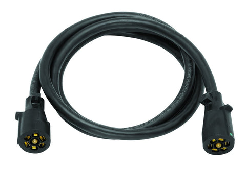 Double Ended Bragman 7-Way Molded Trailer End Connectors with 8-Feet Cable