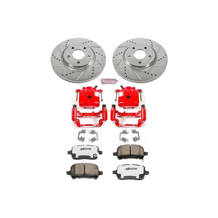 Power Stop Front KC1610-26 Z26 Street Warrior Brake Kit Chevrolet Pontiac Saturn For Chevrolet Cobalt, Chevrolet Cob, Chevrolet HHR, Pontiac, Saturn Ion [Model Specific]
