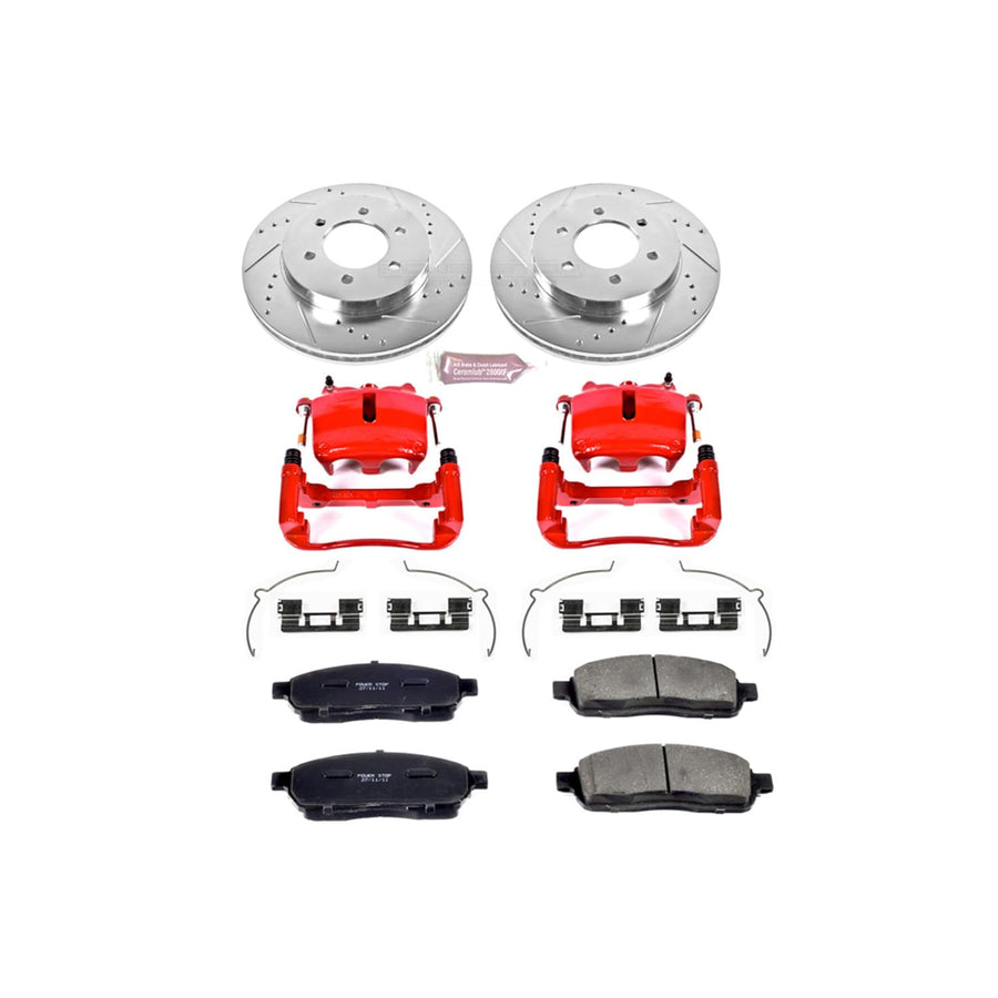 1-Click Performance Brake Kit Power Stop (KC1943A) with Calipers For Ford F-150 2005-2008, Lincoln Mark LT 2006-2008 [Model Specific]