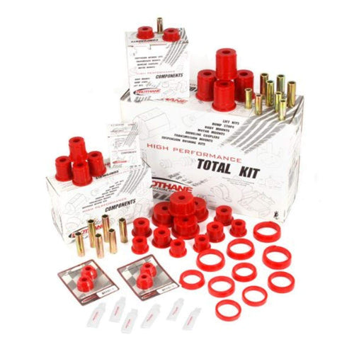 Rugged Ridge | Polyurethane Suspension Bushing Kit, Red | 18350.04 | Fits 1984-2001 Jeep Cherokee XJ