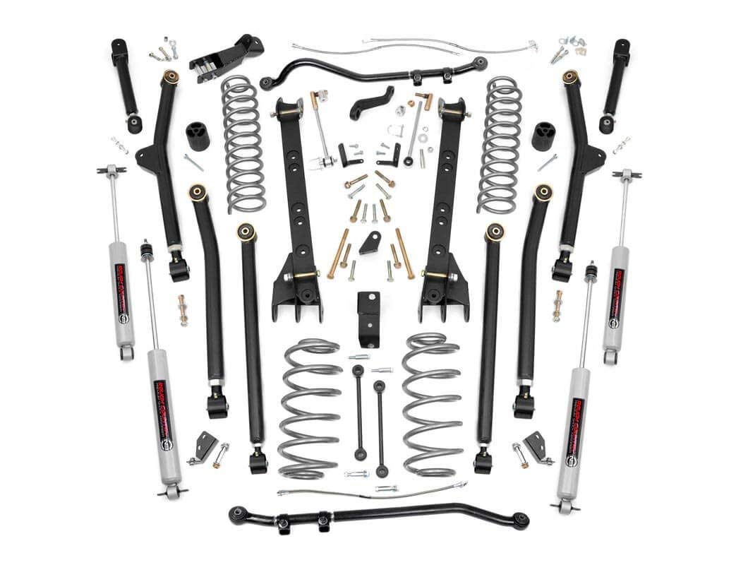 6" Long Arm Lift Kit Rough Country for 04-06 Jeep Wrangler TJ Unlimited - 63122