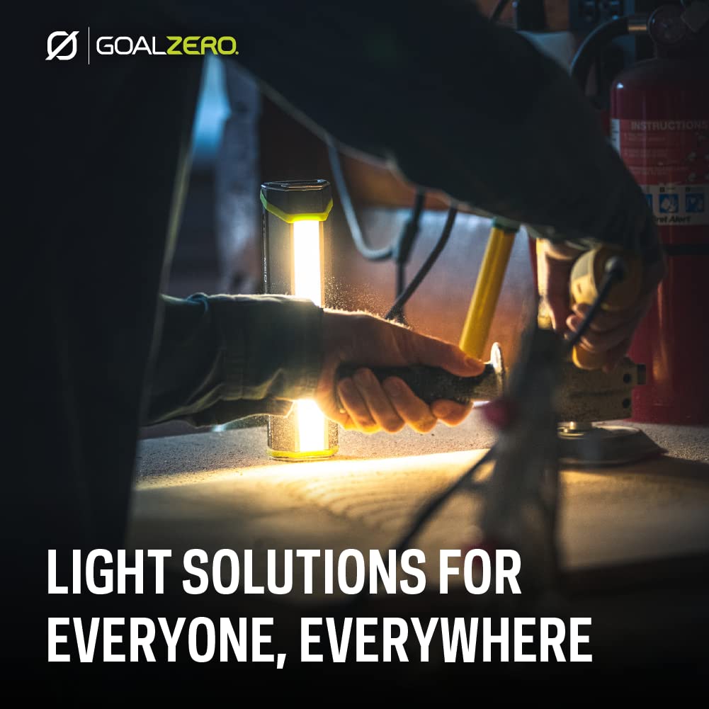 500 Lumen Goal Zero Torch Light, Multi-Use Weatherproof LED Flashlight and Solar Lantern – Portable Rechargeable Spotlight and Floodlight with Built-In Solar Panel