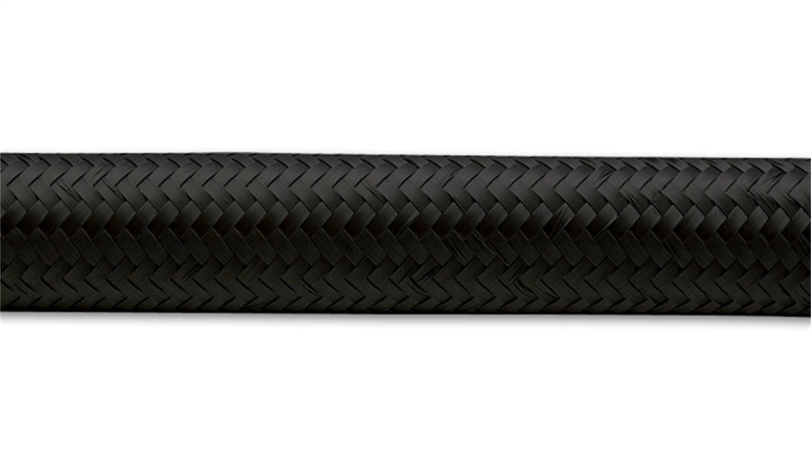 50ft VIBRANT PERFORMANCE Roll of Black Nylon Braided Flex Hose -10AN