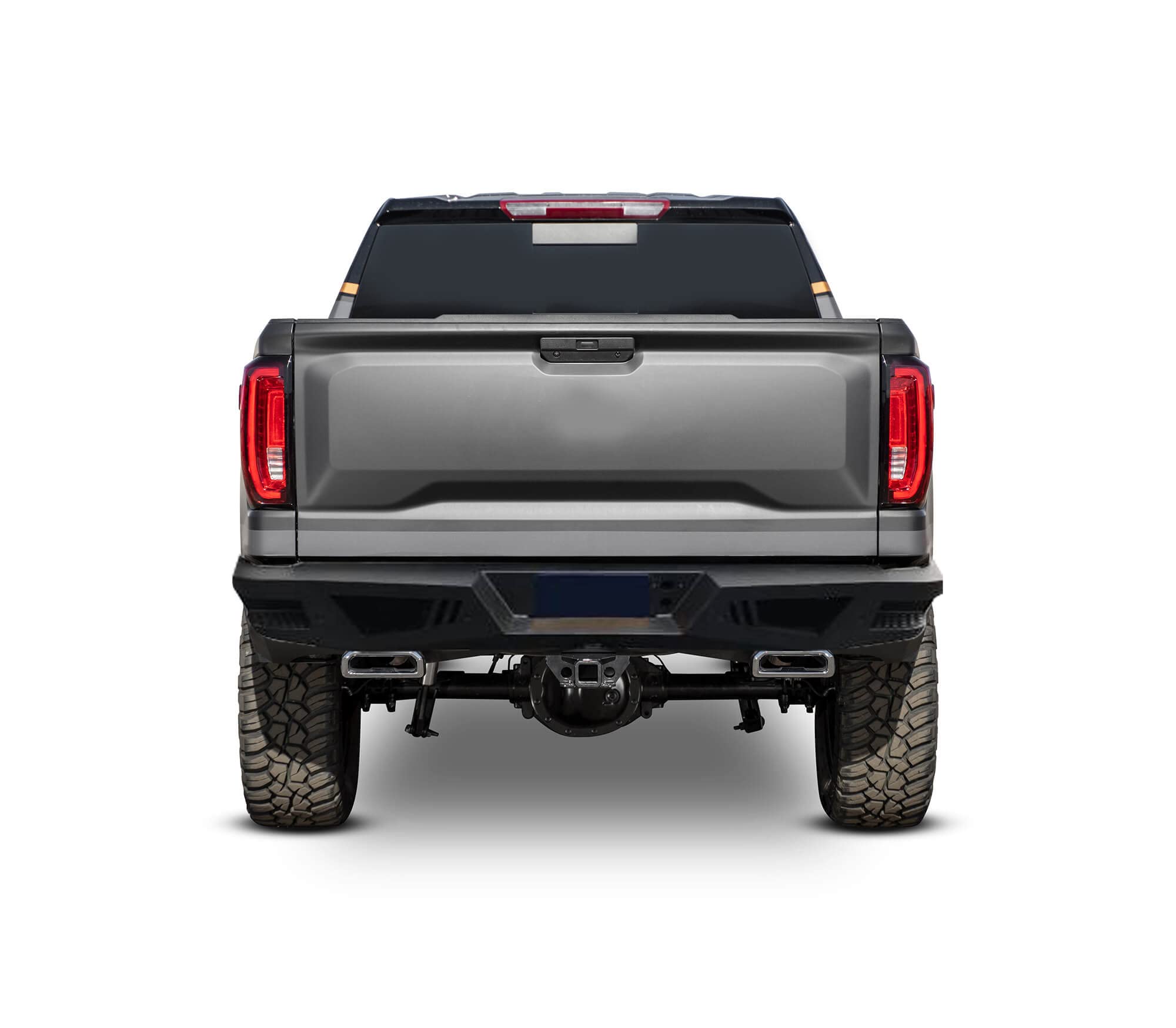 Super Heavy Duty Black Horse Armour Rear Bumper Matte Black Compatible with 19-24 Silverado 1500|22 Silverado 1500 LTD|20-23 Silverado 2500 HD|20-23 Silverado 3500 HD|19-24 Sierra 1500-ARB-SI19