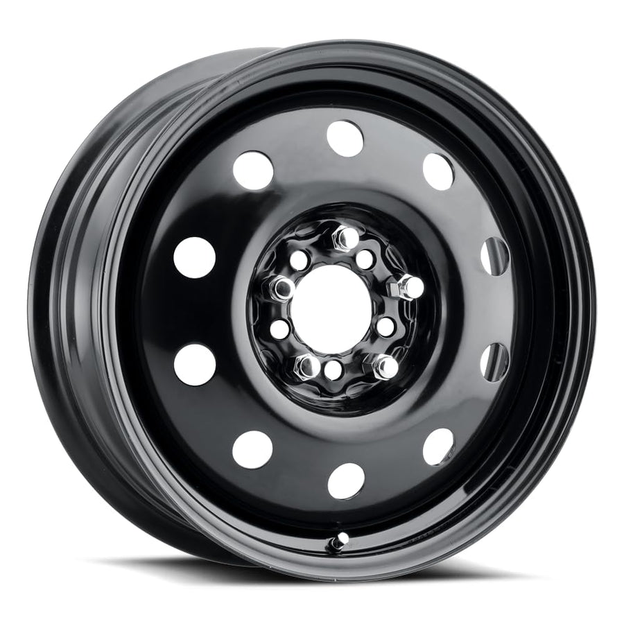 Allied 83B Black Mod FWD 17X7" 5X112 Bolt Patterns +38mm Offset 5.5" BS Satin Steel Passenger Car Wheel, Bolt-on OE Replacement, Car Mods, AWD, SUV and CUV Steel Wheel