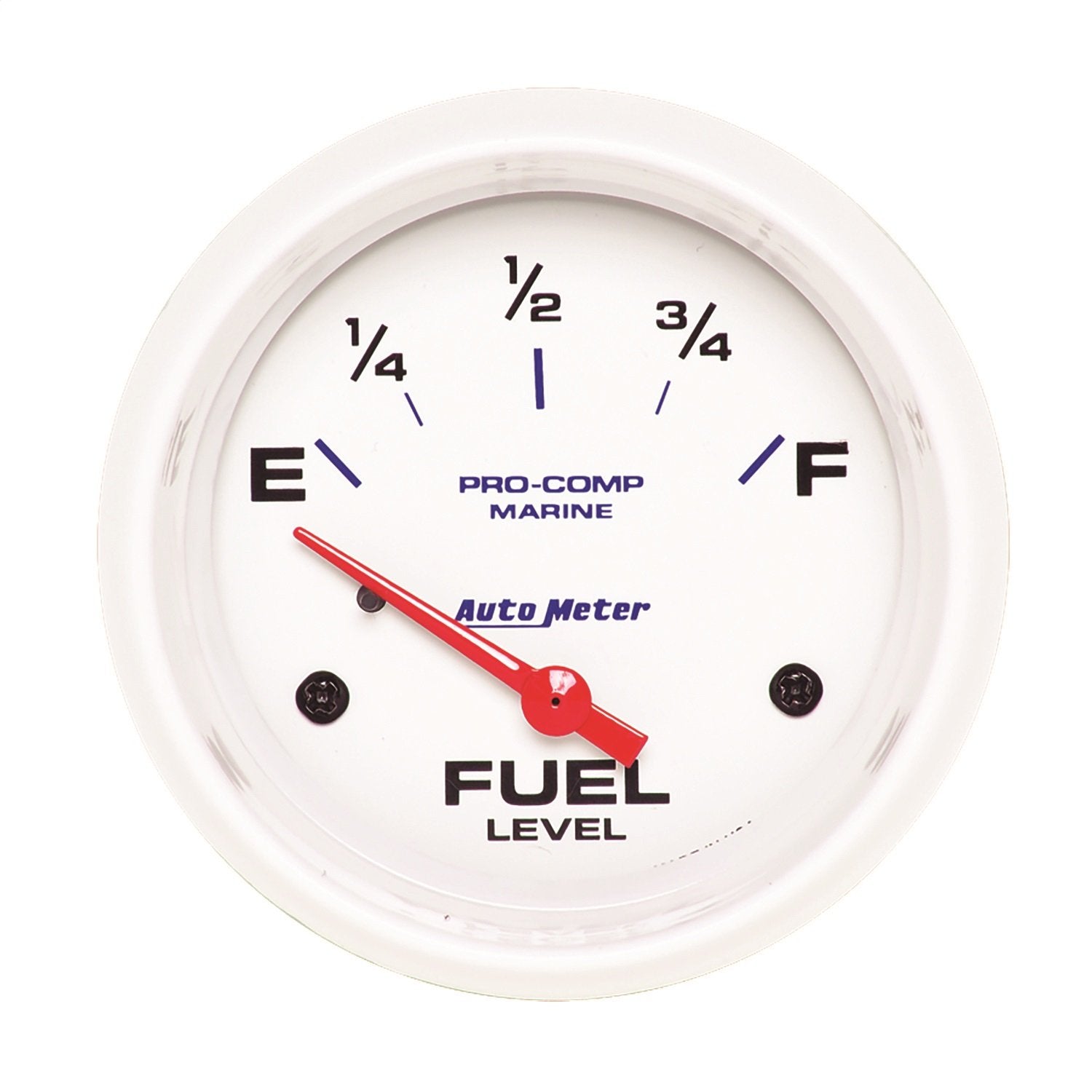 Fuel Level AutoMeter Gauge, 2 5/8", 240Ωe to 33Ωf, Elec, Marine White (200761)