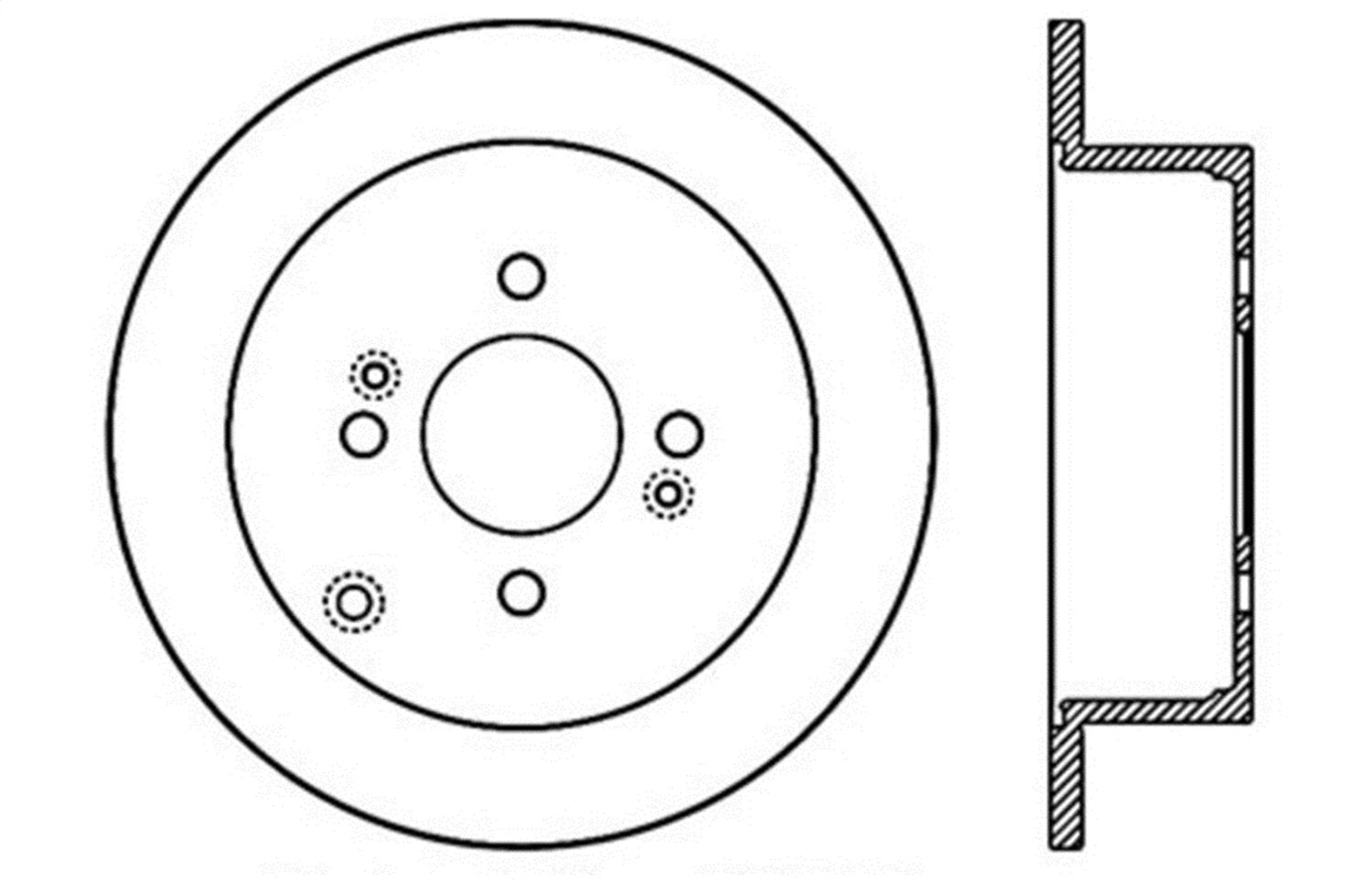 Sport Drilled/Slotted Brake Rotor StopTech 127.50016L (Rear Left), 1 Pack