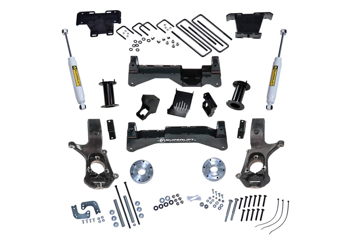 SUPERLIFT SUSPENSION RealTruck 8" Lift Kit for Silverado/Sierra | Complete Lift Kit with Front Strut Spacers & Rear Shadow Series Shocks | K898 | Fits 2007-2016 Chevrolet Silverado/GMC Sierra 1500