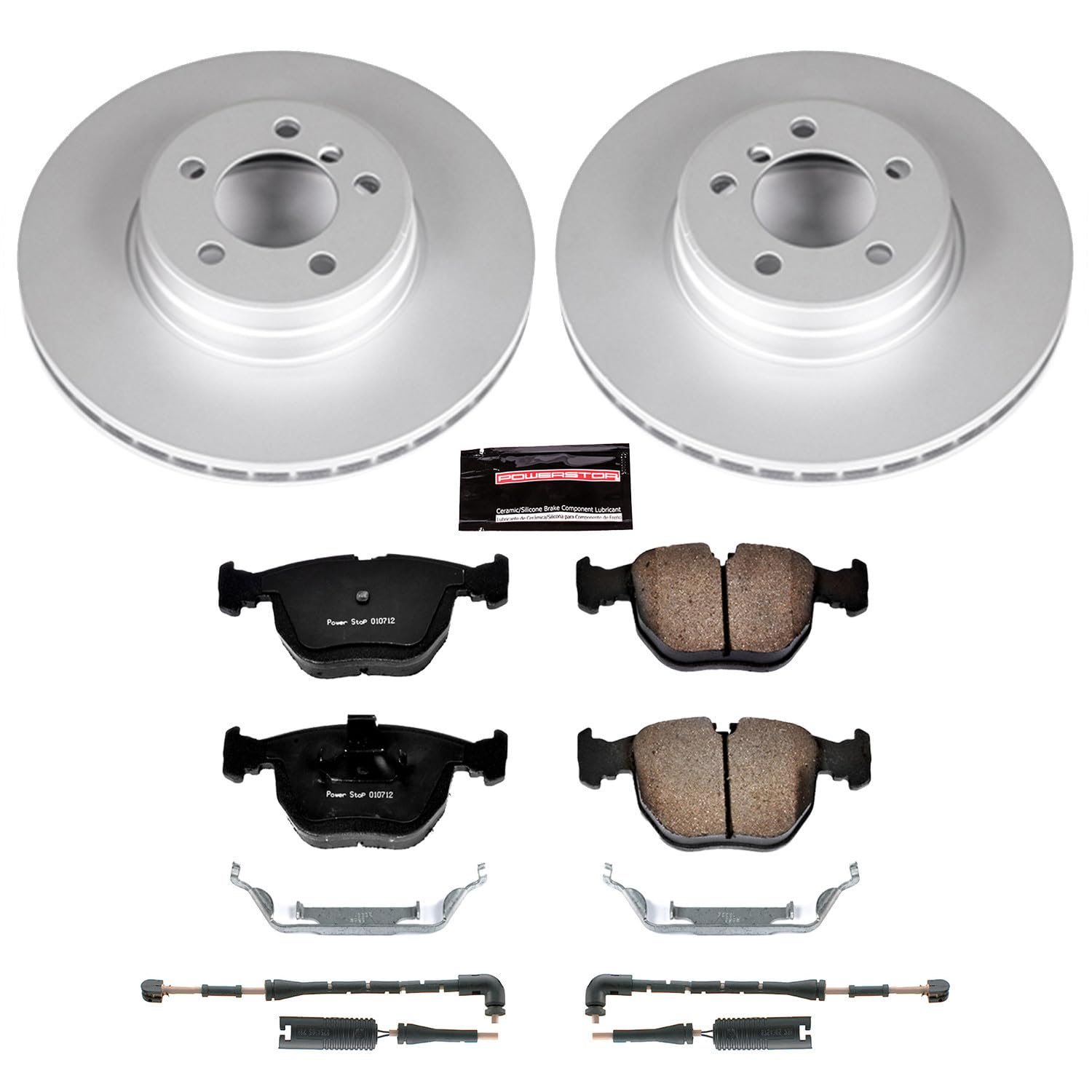 Power Stop CRK5111 Z23 Evolution Front Geomet Coated Brake Kit For Land Rover Range Rover 2003-2005 [Model Specific]