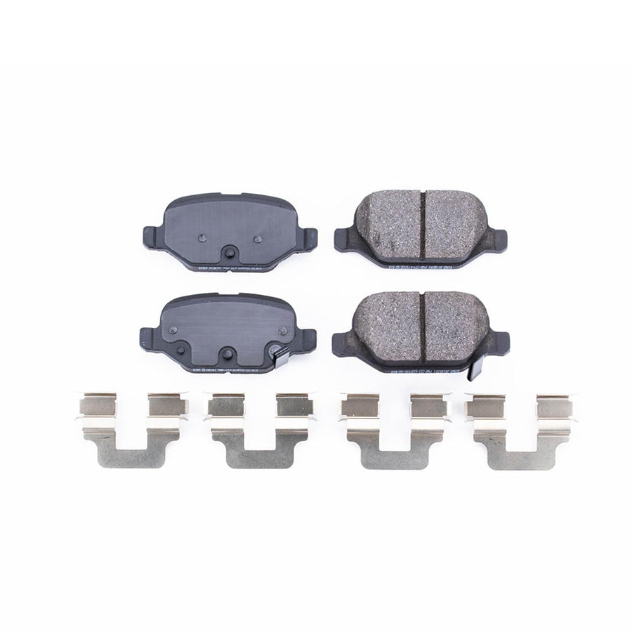 Rear Brake Kit Power Stop For Fiat 500 2012-19 - Ceramic Brake Pads With Installation Hardware, 17-1569