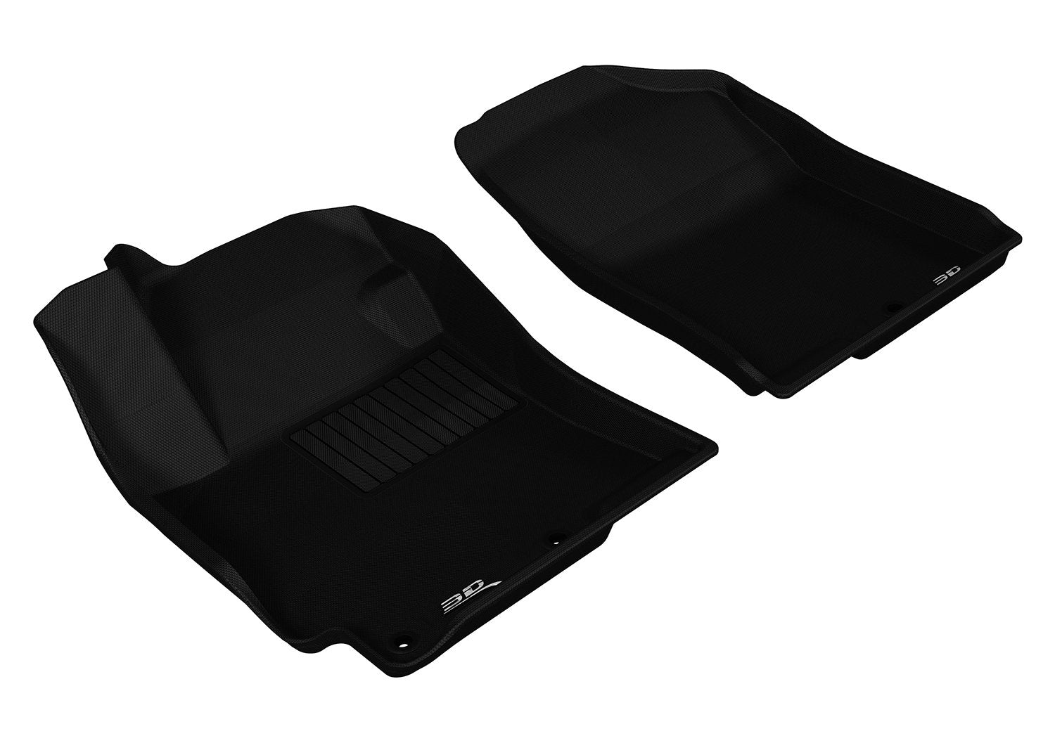 3D MAXpider Custom Fit Front Row All-Weather Floor Mat for Select Hyundai Accent Models - Kagu Rubber (Black)
