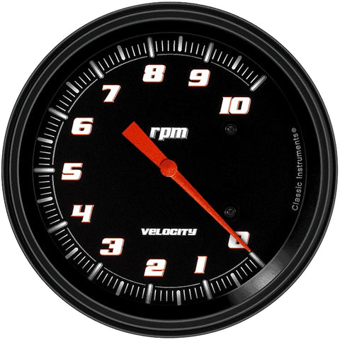 Velocity Black Classic Instruments 4 5/8" Tach 10K VS71BBLF