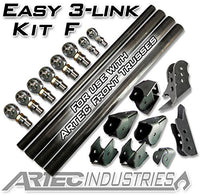Artec Industries Easy 3 Link Kit F LK0110-GNKQ For Artec Trusses No Tubing Outside Frame Dodge Front Driver/Rear Passenger, 1 Pack