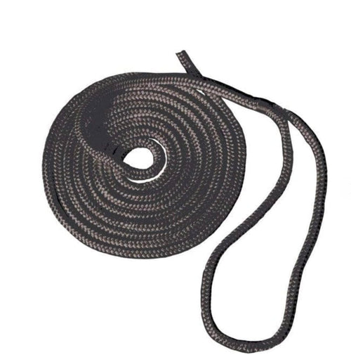 3/8" X 15' Premium Double Braid Dock Line T-H Marine Black