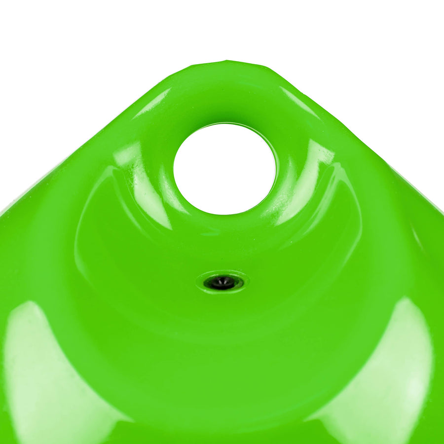 Taylor Made Buoy Personal Watercraft, Neon Green, 8" Diameter, 8 lbs, Jet Ski PWC Fender, Hooks Under Bond Flange, Quick Attachment, Air Pressure Adjustable Inflation Valve, Suction Cup, Line - 141