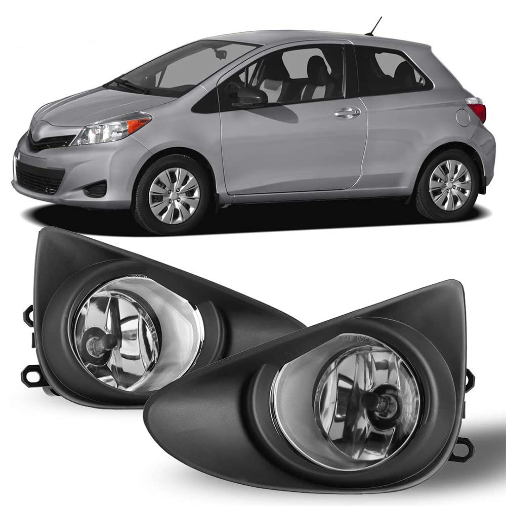 Winjet Driving Fog Lights Compatible with [2012 2013 2014 Toyota Yaris Hatchback] + Switch + Wiring Kit