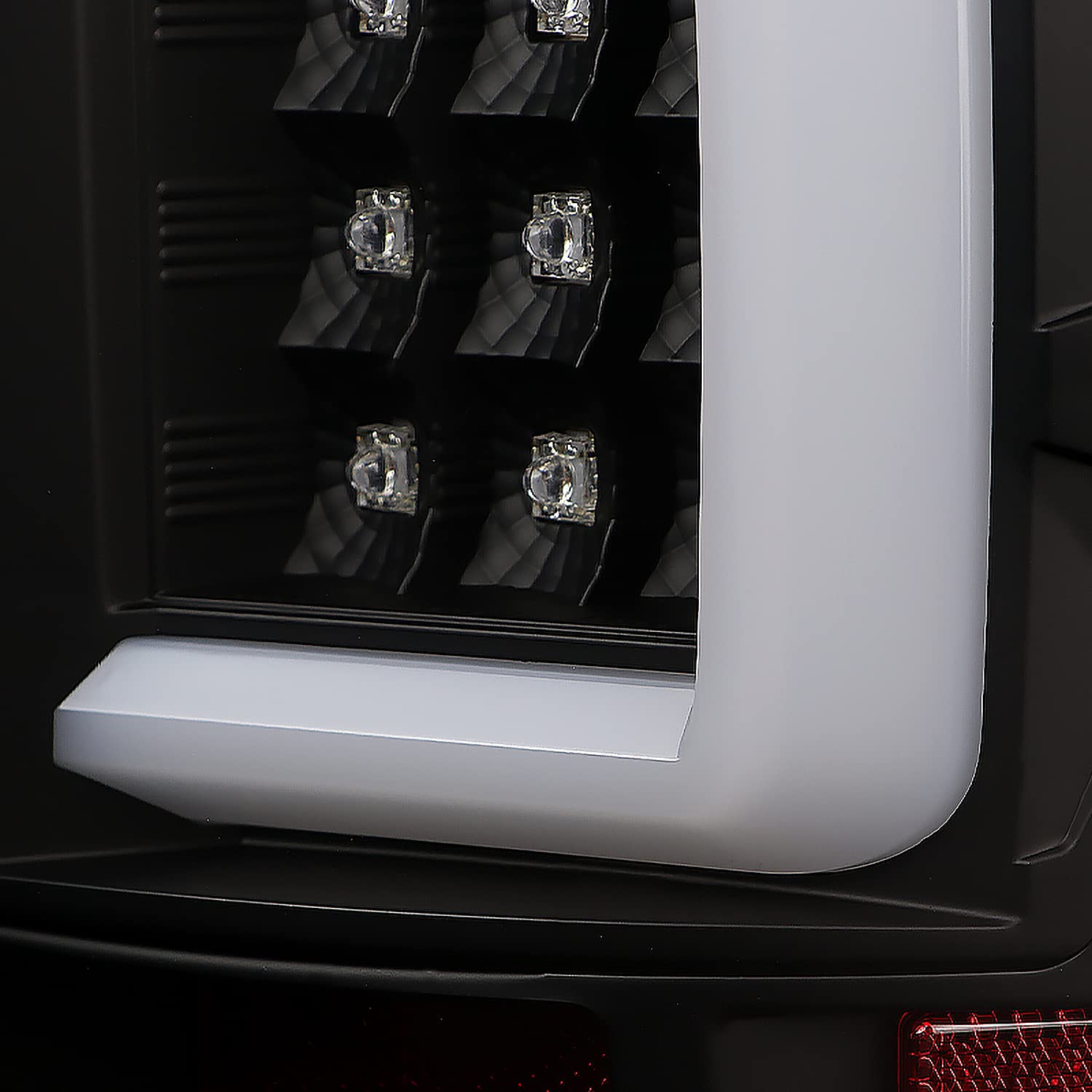 Black LED Bar Tail Lights SPEC-D TUNING Compatible with 2002-2006 Dodge Ram 1500/2500/3500, Left + Right Pair Assembly