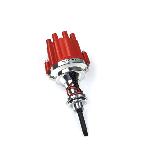Pertronix Flame-Thrower D241801 Plug and Play Red Cap Marine Billet Electronic Distributor with Ignitor II Technology for Chrysler 273-360