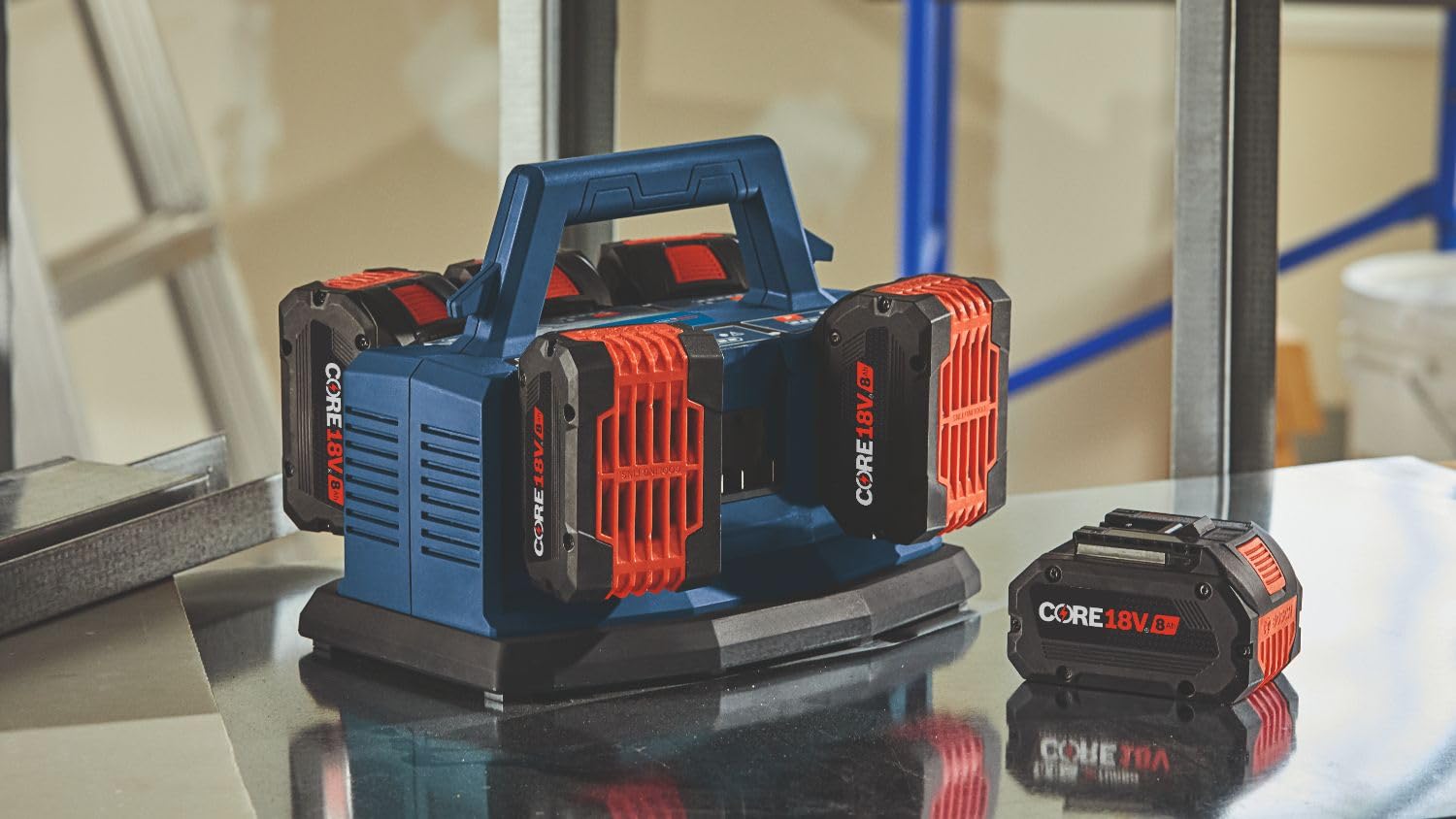 18V Bosch GAL18V6-80 6-Bay Fast Battery Charger