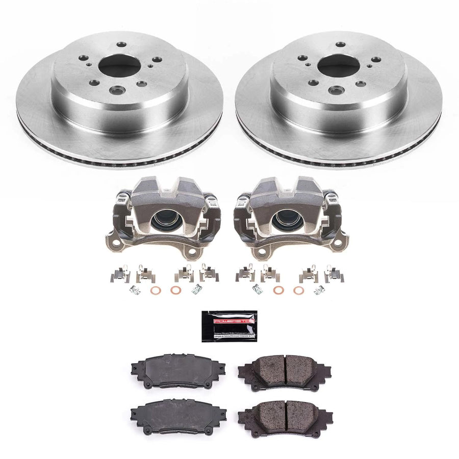 Power Stop KCOE6514 Rear Brake Kit-OE Rotors & Z17 ramic Brake Pads Autospecialty Stock Replacement
