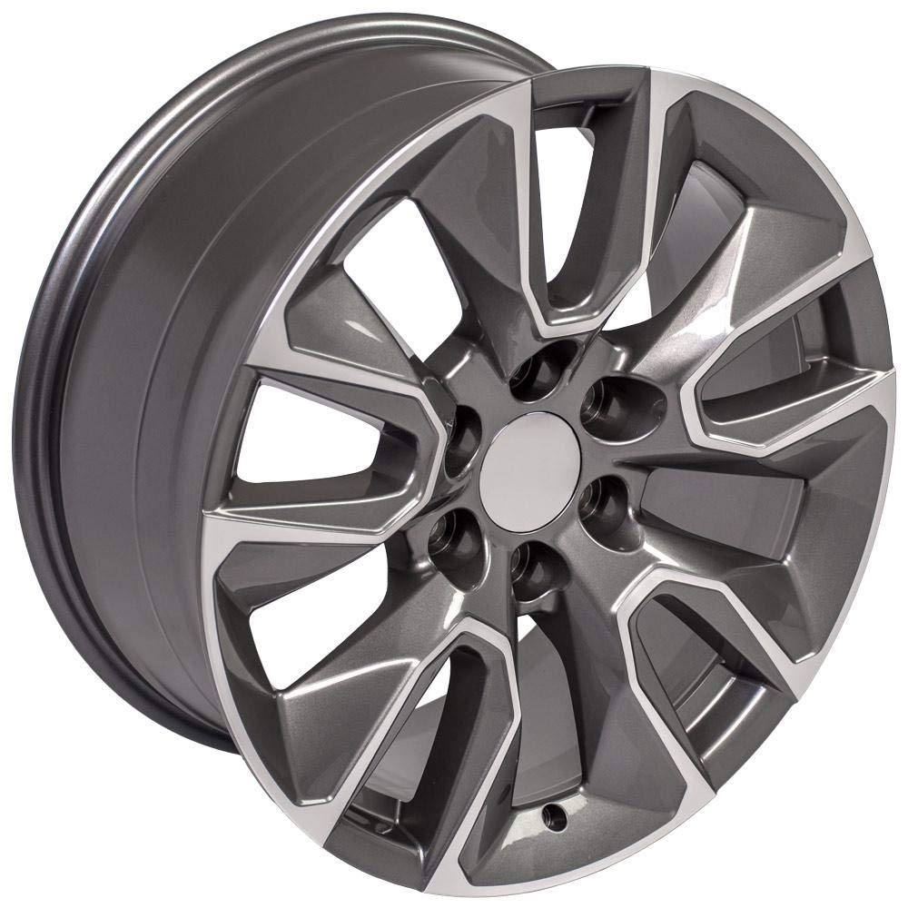 CV32 OE Wheels 20 Inch Rim Fits Silverado 1500 RST Style 6x139.7 20x9 Gloss Gunmetal Machined - Hollander 5916 (1)