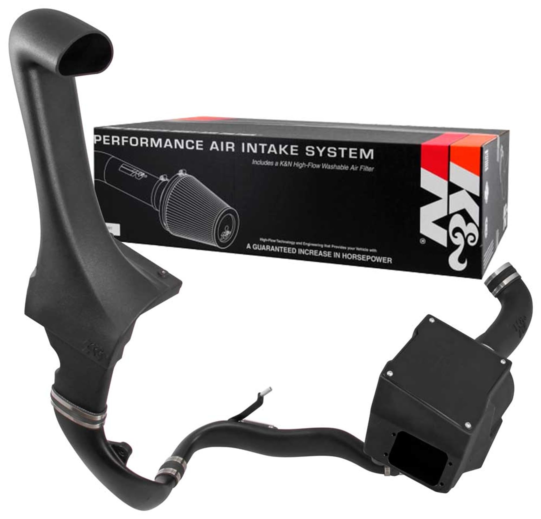 Cold Air Intake System K&N: High-Flow Air-Filter, Increase Performance & Horsepower: Compatible with 2012-2017 JEEP Wrangler; 2018-2018 JEEP Wrangler JK, 57-1573
