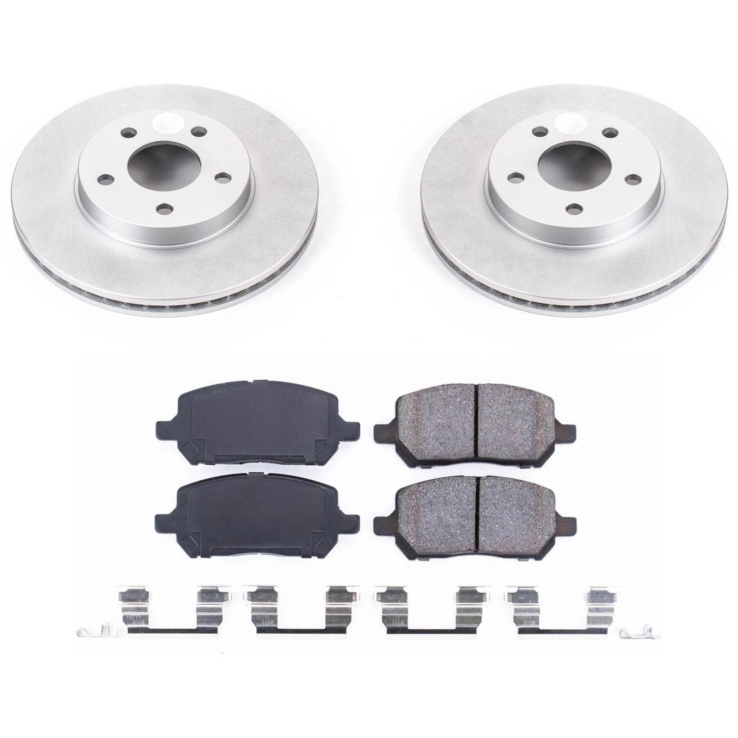 Power Stop CRK2983 Brake Rotor Coated & Ceramic Brake Pads- front For Chevrolet Cobalt 2007-2010, Pontiac G5 2007-2010 [Model Specific]