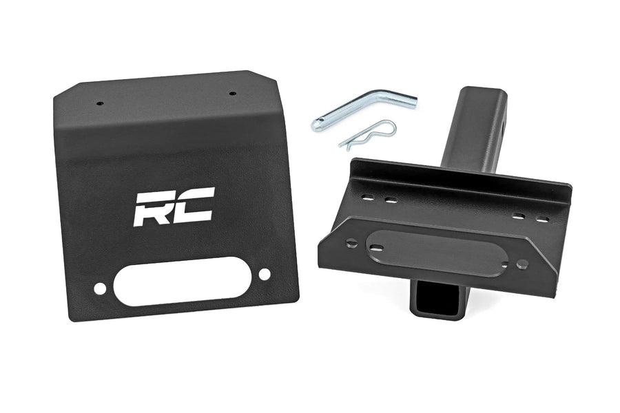 Hitch Winch Mount Rough Country for UTVs - Fits 2" Receiver, Bolt-On Winch Plate for Recovery & Trail Use