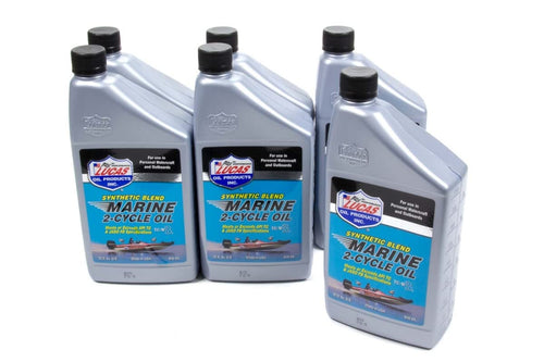 Synthetic Blend Lucas Oil 10860 2-Cycle Marine Oil - 1 Quart