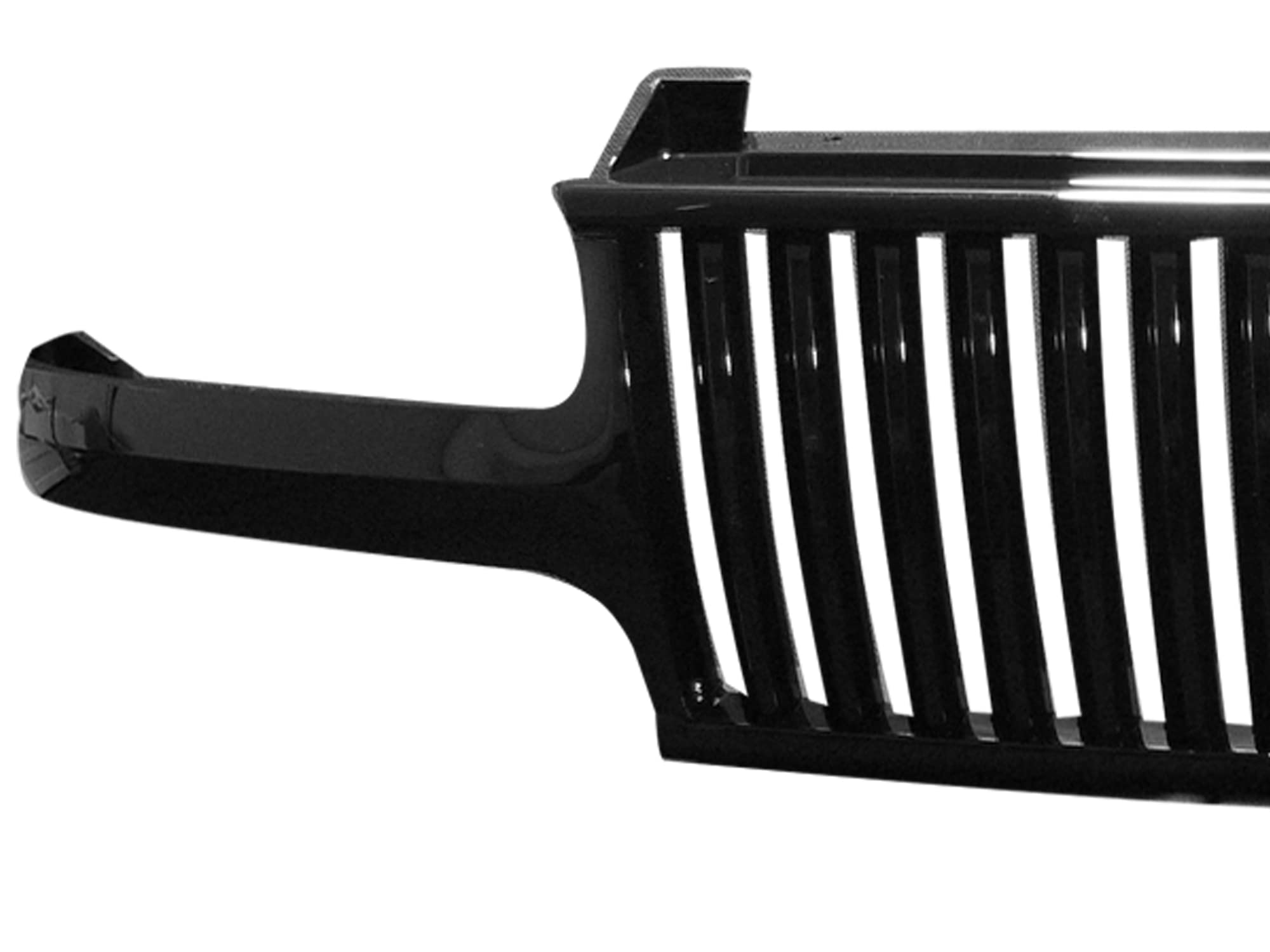 Vertical Front Hood Grille Armordillo USA 7147263 - Gloss Black Fits 1999-2002 Chevy Silverado 1500