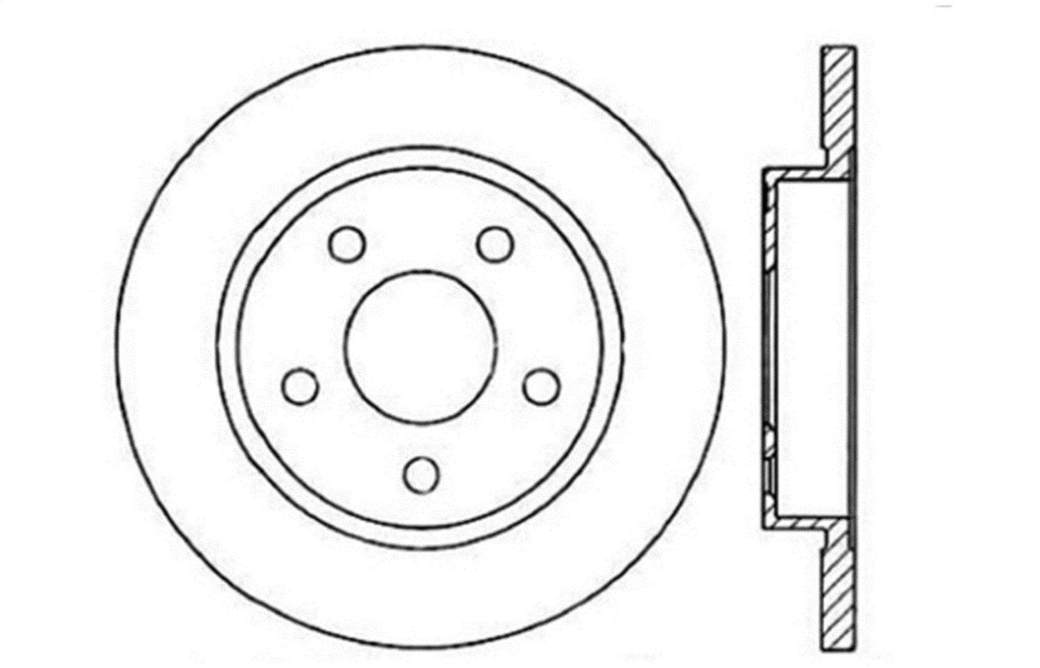 Sport Drilled/Slotted Brake Rotor StopTech 127.61039L (Rear Left), 1 Pack