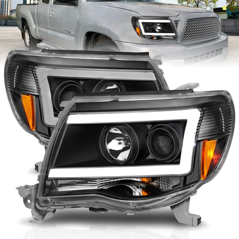 05-09 Tacoma ANZO (111517) Projector Light Bar Style Headlights w/C Light Bar