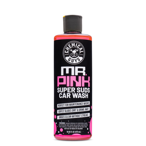 Chemical Guys Car Wash Soap Mr. Pink - 16 oz Super Suds Foaming Soap for Cannon, Blaster, or Bucket Washing - pH Balanced, Safe on Wax, Sealant, Ceramic, and Clear Coat Finishes