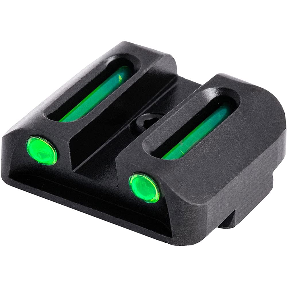 Fiber-Optic TRUGLO Handgun Night Sight | Compact Durable Snag-Resistant High-Visibility Red Front & Green Rear Sight, Compatible with Glock Low Handguns