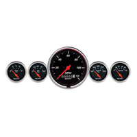 Auto Meter Designer Black 1440 Fuel/Oil/Speedo/Volt/Water 5 Gauge Set