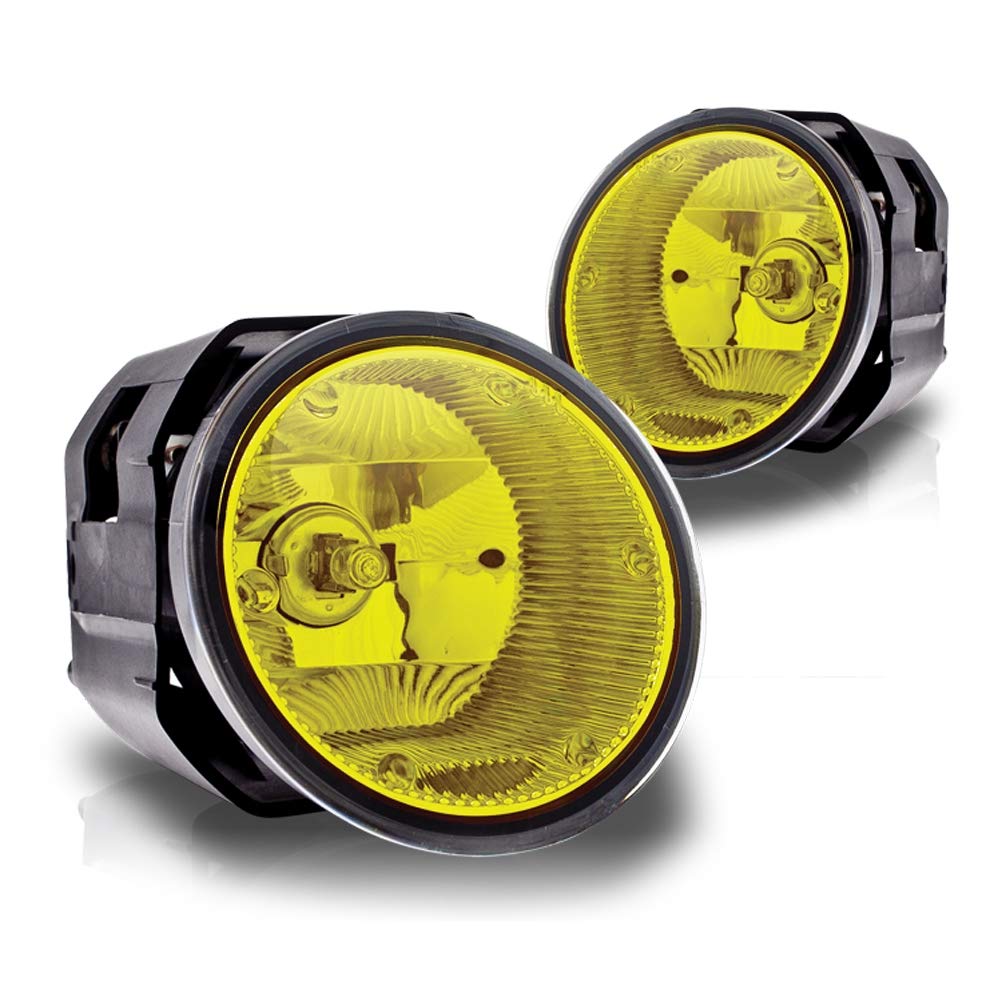 Winjet Fog Lights Compatible with Nissan [2000-2001 Maxima] [2000-2003 Sentra] [2001-2004 Frontier] [2002-2004 Xterra] + Switch + Wiring Kit (Yellow)