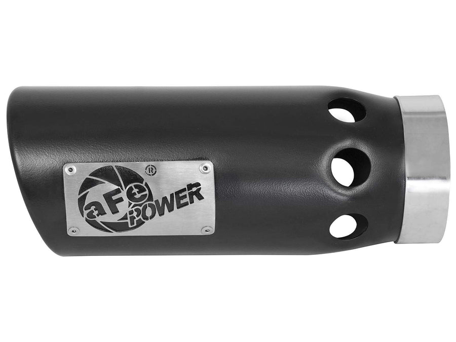 Black Stainless Steel aFe Power Intercooled Exhaust Tip (MACH Force-Xp 4in 409) 49T40502-B121