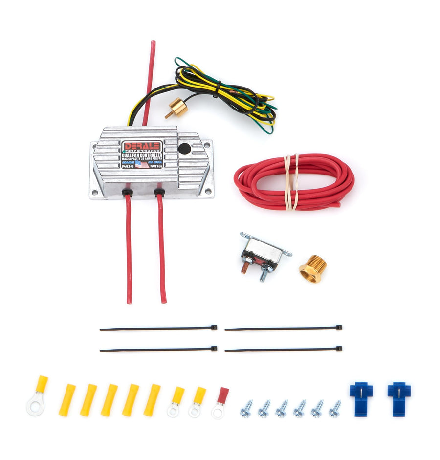 High Amperage Derale 16789 Dual Fan Controller with 3/8" NPT Thread In Probe
