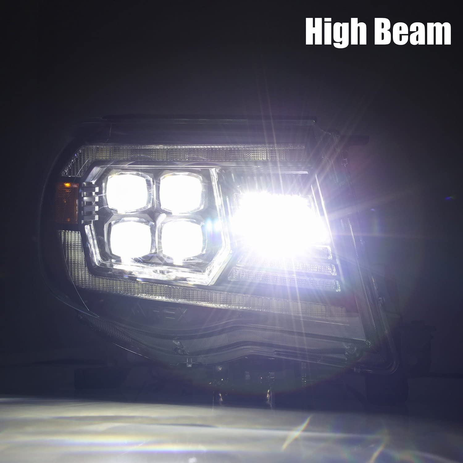 880744 AlphaRex USA Nova Series LED Projector Headlights fits Toyota Tacoma