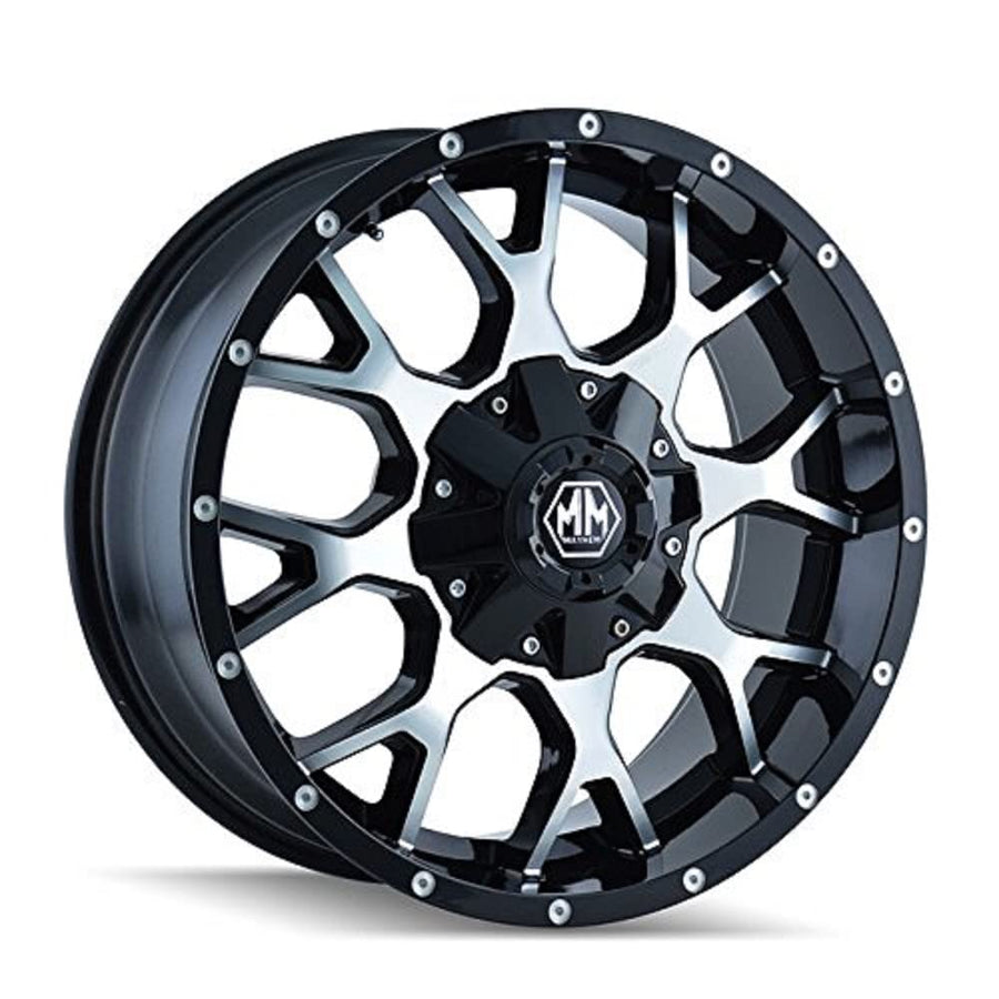 Warrior Mayhem 8015 Black Wheel with Machined Face (20x9"/12x139.7mm)