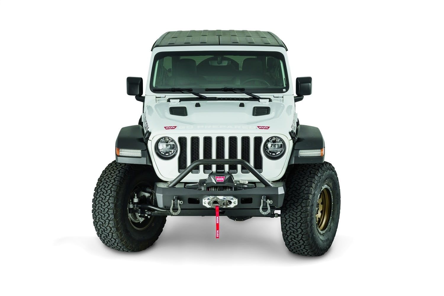 Elite Series WARN Stubby Front Bumper for Jeep JL Wrangler, with Grille Guard Tube